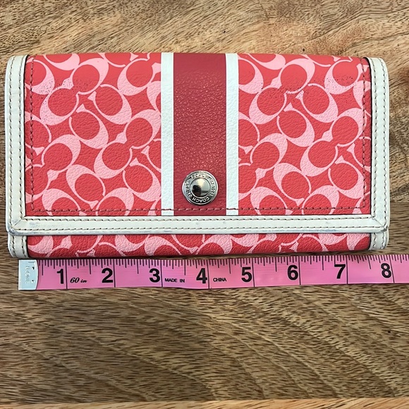 COACH Signature Stripe Wallet - Picture 12 of 16